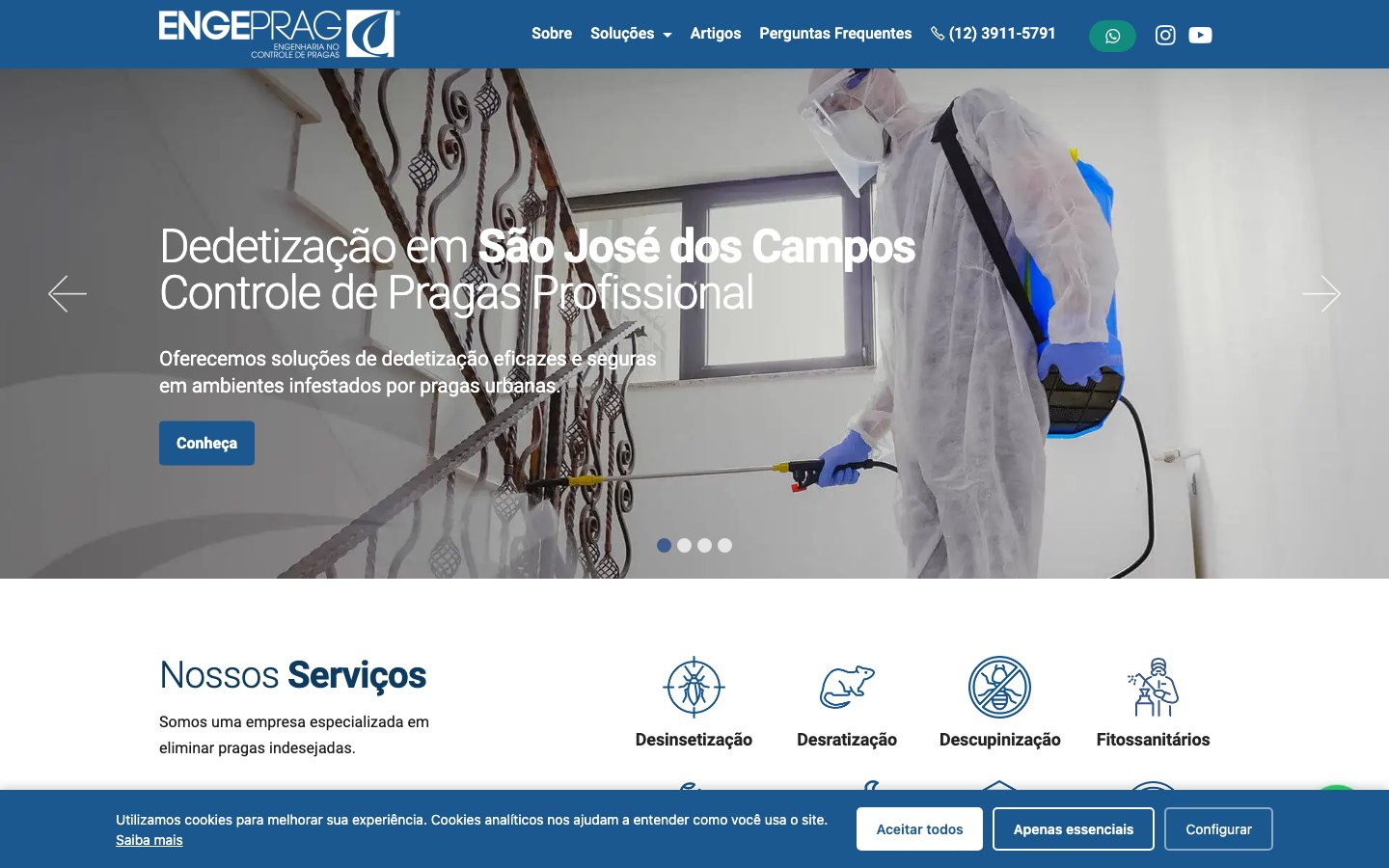 Screenshot de www.engeprag.com.br