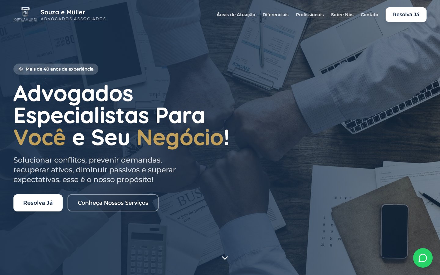 Screenshot de souzaemulleradvogados.com.br